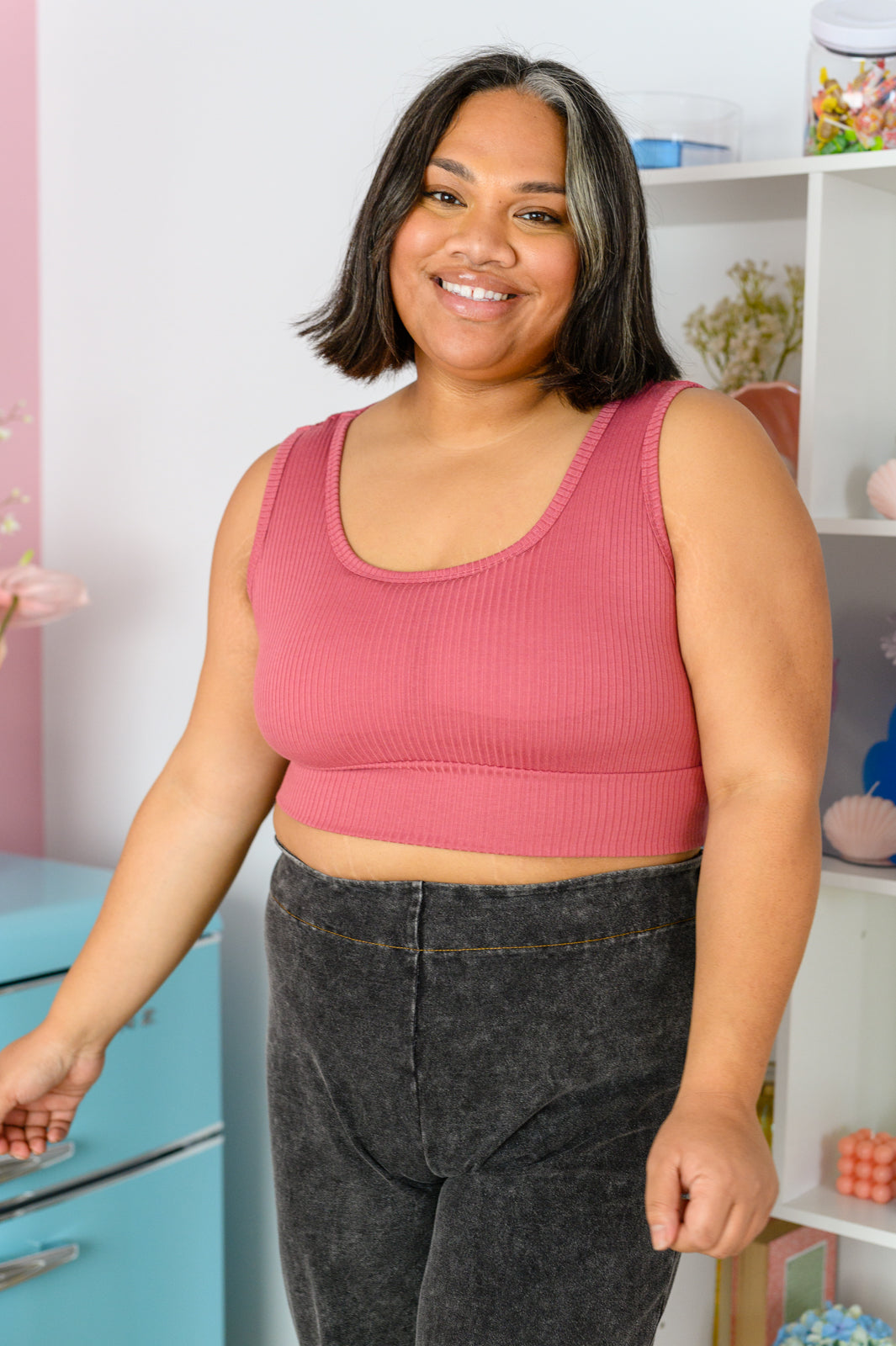 Cutie Pie Bralette Top in Mauve