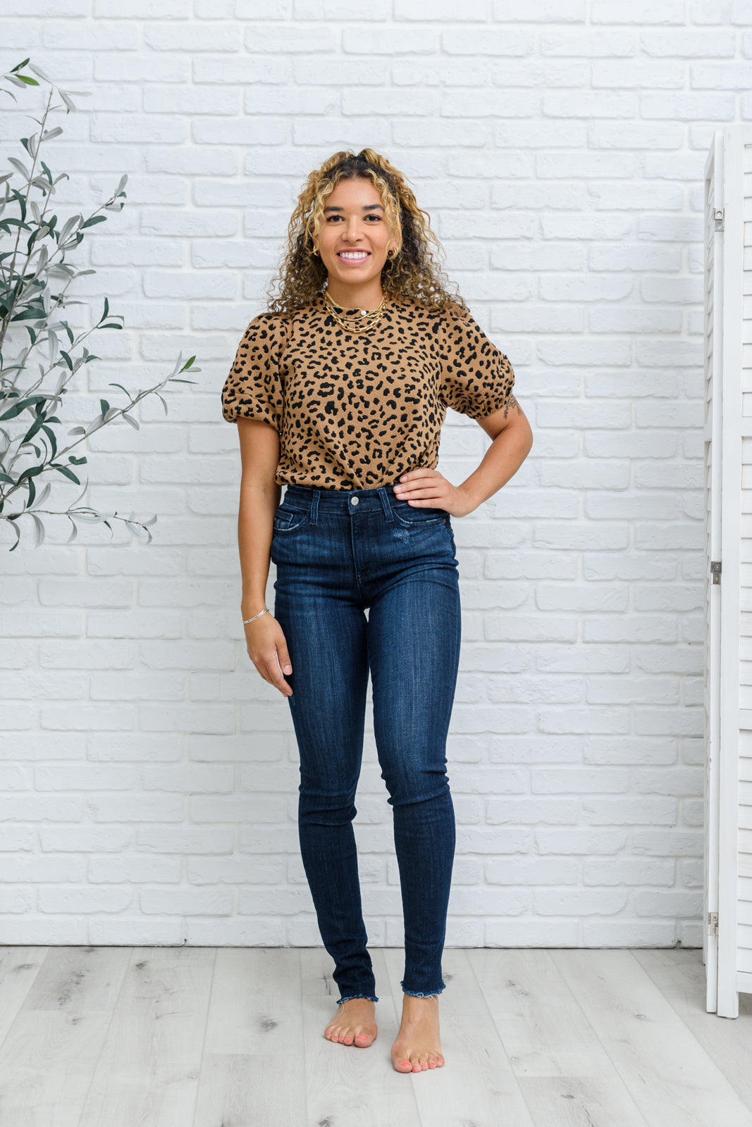 Maeve Mid-Rise Dark Wash Cuffed Skinny Jeans